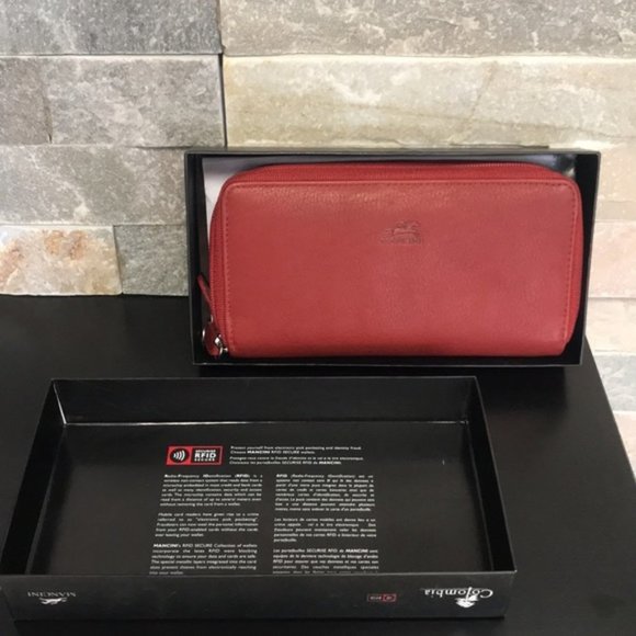 Mancini Ladies' RFID Secure Double Zipper Wallet - Picture 5 of 7